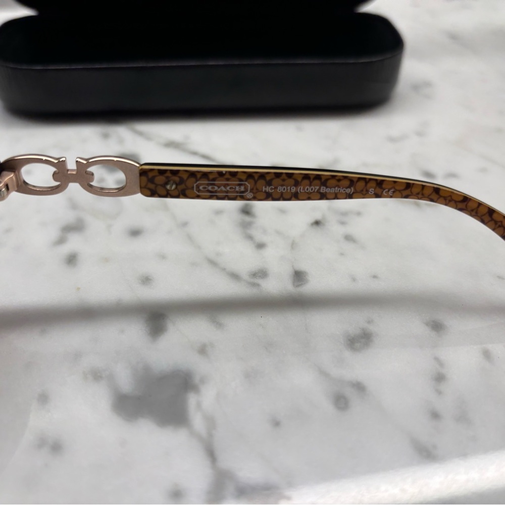 Coach Brown Sunglasses with Tortoise Brown Temples 58-16 135 - Picture 4 of 4